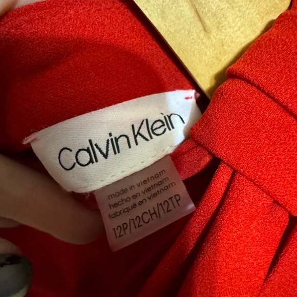 Red tie collar Calvin Klein 12P - Picture 3 of 3